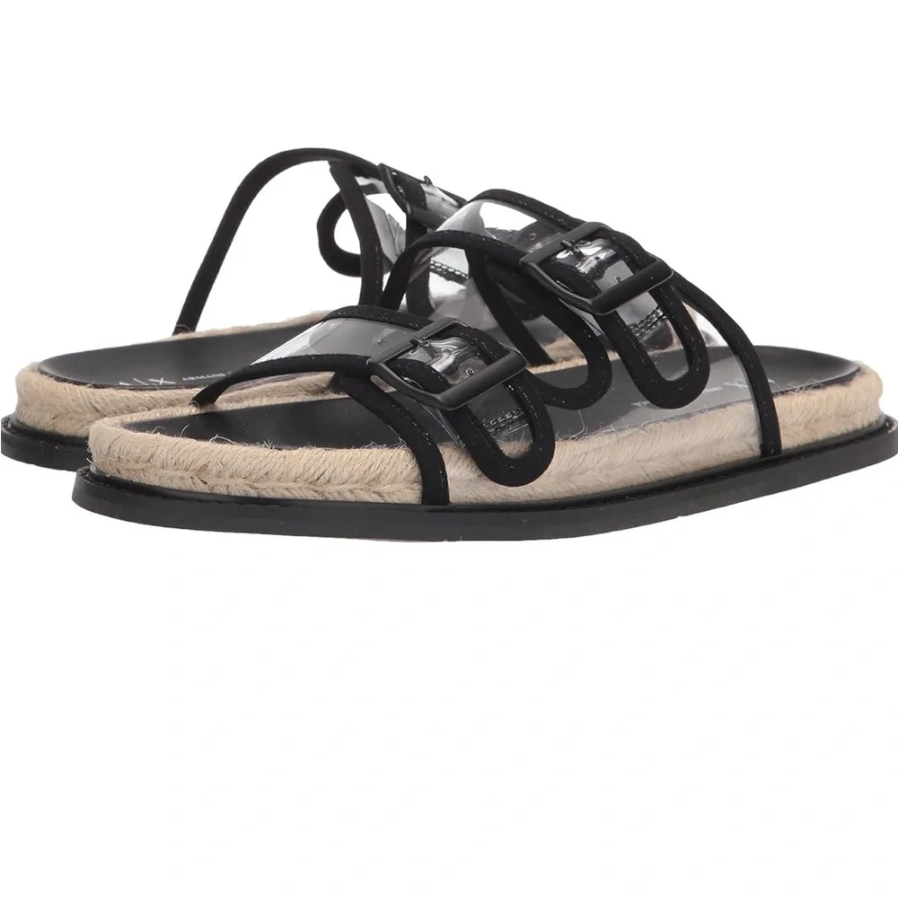 A|X Armani ExchangeClear 2-Strap Slide Espadrille Sandal/ Size EU 39 - Picture 5 of 13